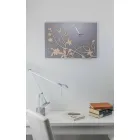 Orologio da Parete Design Rettangolare Moderno Grigio in Legno Decorato - Gallio Viadurini