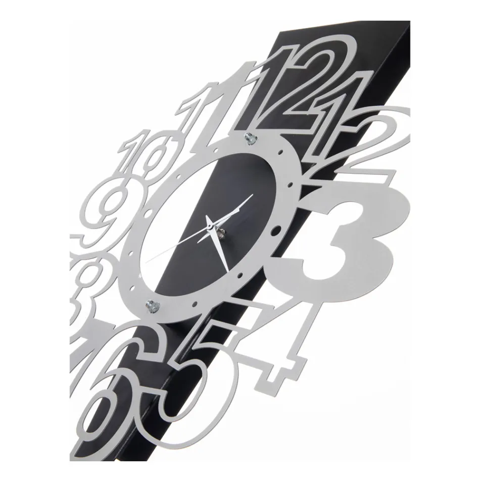 Orologio da Parete in Ferro con Punto Esclamativo Made in Italy - Lancetta Viadurini