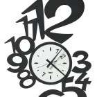 Orologio da Parete in Ferro Design Grande con Numeri Esterni - Acquarius Viadurini