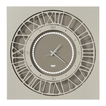 Orologio da Parete in Ferro Design Quadrato e Rotondo Versatile - Sagitto Viadurini