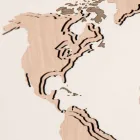 Orologio da Parete in Legno con Decorazione Planisfero Design Soggiorno - Mappo Viadurini