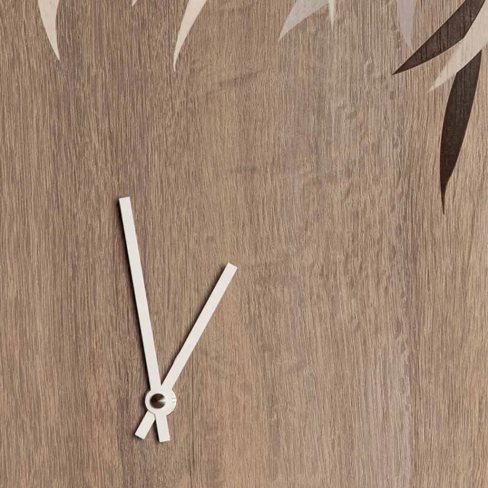 Orologio da Parete in Legno Rovere o Lavagna Inciso a Laser Design Tondo - Kanno Viadurini