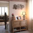 Orologio da Parete Moderno in Ferro con Tre Fusi Made in Italy – Meccanico Viadurini