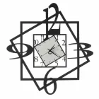 Orologio da Parete Moderno in Ferro Design Geometrico Made in Italy - Procida Viadurini