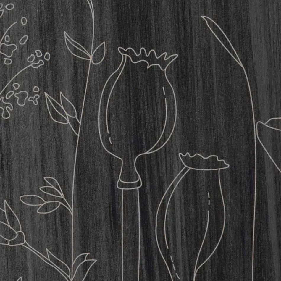 Orologio da Parete Moderno in Legno Design Tondo e Incisione a Laser - Florinto Viadurini