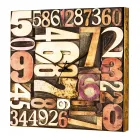 Orologio da parete quadrato stile vintage Philip, 40x40 cm Viadurini
