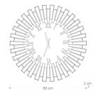 Orologio da Parete Rotondo Decorativo in Mdf e Vetro a Specchio - Tosco Viadurini