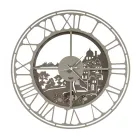 Orologio da Parete Rotondo in Ferro Design Italiano 3 Finiture - Furio Viadurini
