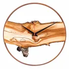 Orologio da Parete Rotondo in Legno Massello di Melo Made in Italy – Sirmione Viadurini
