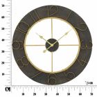 Orologio da Parete Tondo Diametro 70 cm Design Moderno in Ferro e MDF - Tonia Viadurini
