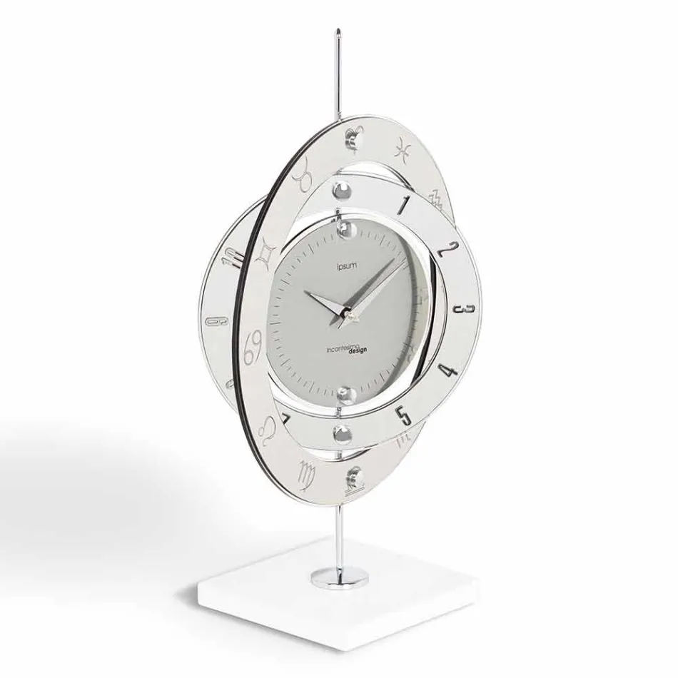Orologio da tavolo design moderno Plutone, fatto in Italia Viadurini