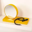 Orologio da Tavolo Girevole con Specchio in Acciaio Made in Italy - Benemerito Viadurini