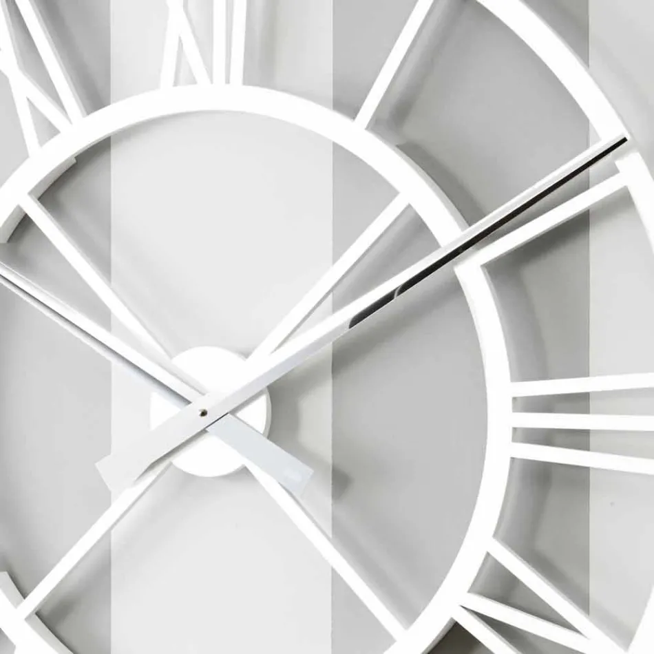 Orologio Grande da Parete Shabby in Legno di Design Rotondo Vintage - Arrigo Viadurini