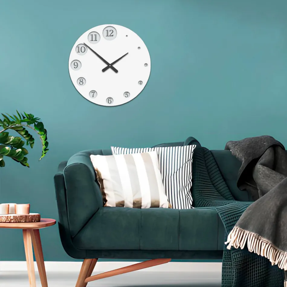 Orologio in Legno con Numeri a Ingrandimento Graduale Made in Italy - Kenya Viadurini