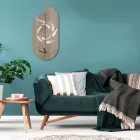 Orologio in Legno con Stampa di Airone Realizzato in Italia - Palau Viadurini