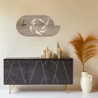 Orologio in Legno con Stampa di Airone Realizzato in Italia - Palau Viadurini