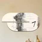 Orologio in Legno con Stampa di Airone Realizzato in Italia - Palau Viadurini