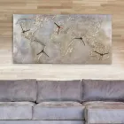Orologio moderno con cinque quadranti raffigurante il mondo Miles Viadurini