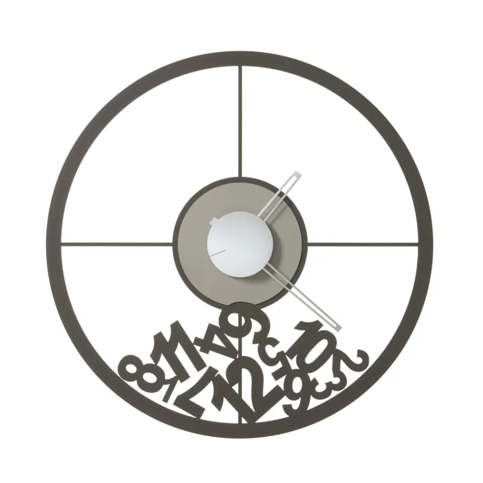 Orologio Realizzato in Ferro con Numeri Caduti Made in Italy - Ariete Viadurini