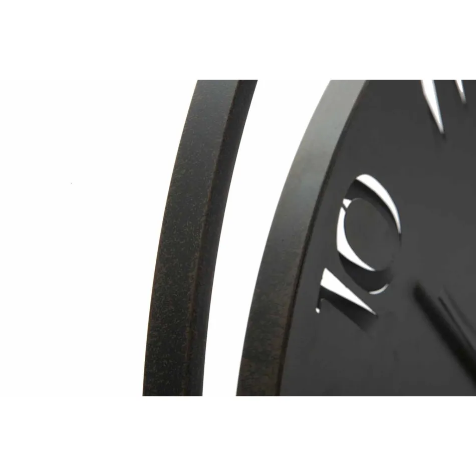 Orologio Rotondo da Parete Diametro 60 cm Moderno in Ferro - Beatrix Viadurini