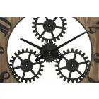 Orologio Tondo da Parete di Design Moderno in Ferro e MDF - Gitta Viadurini