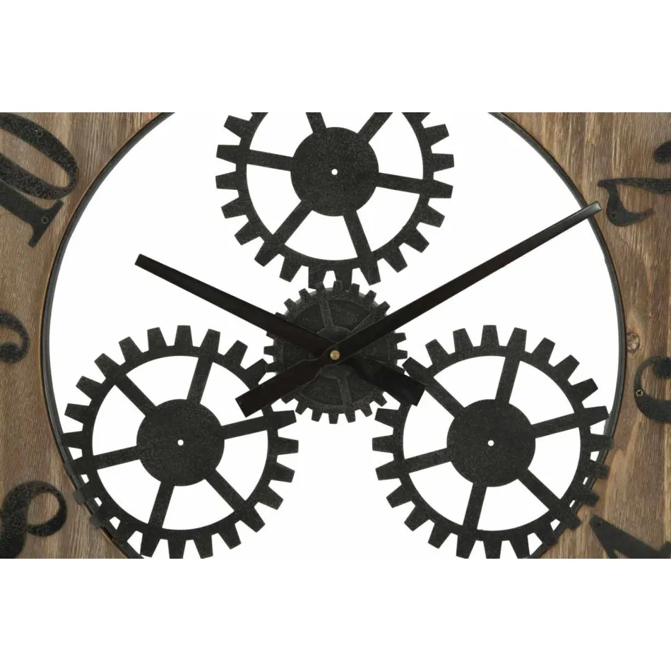 Orologio Tondo da Parete di Design Moderno in Ferro e MDF - Gitta Viadurini