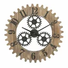 Orologio Tondo da Parete di Design Moderno in Ferro e MDF - Gitta Viadurini