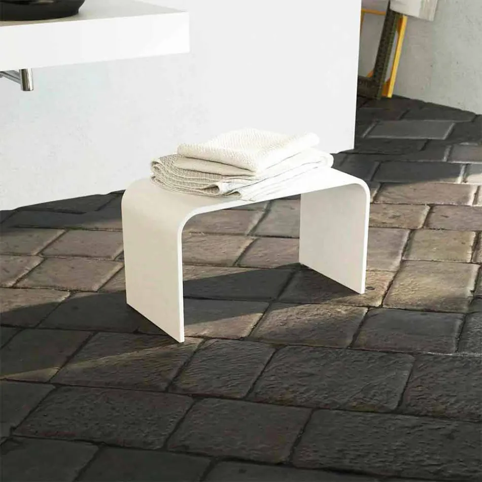 Panca da bagno lunga di design moderno prodotta in Italia Recanati Viadurini