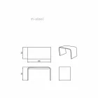 Panca da bagno lunga di design moderno prodotta in Italia Recanati Viadurini