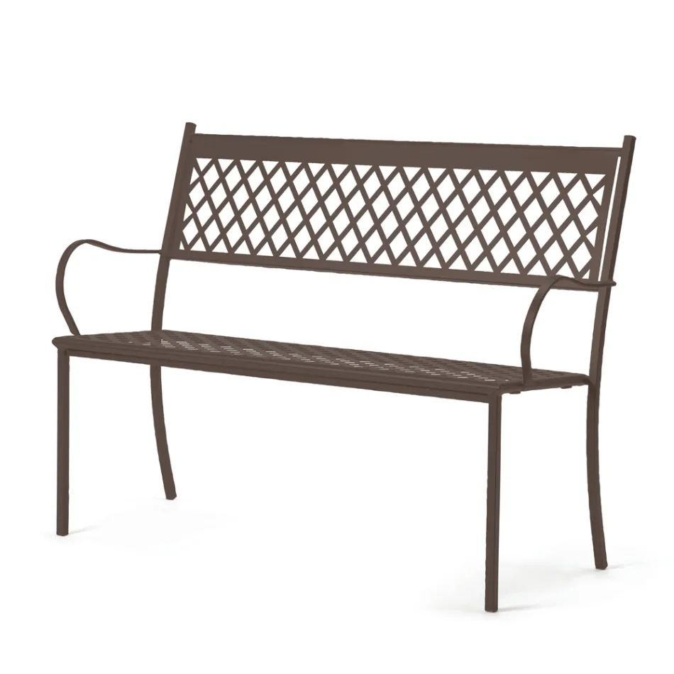 Panca da Esterno Impilabile in Acciaio Zincato Made in Italy - Celia Viadurini