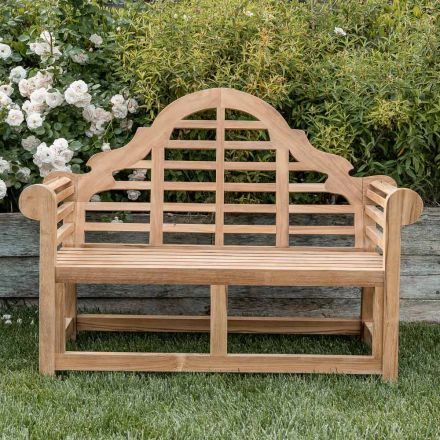 Panca da Esterno Realizzata Interamente in Teak - Arrivo Viadurini