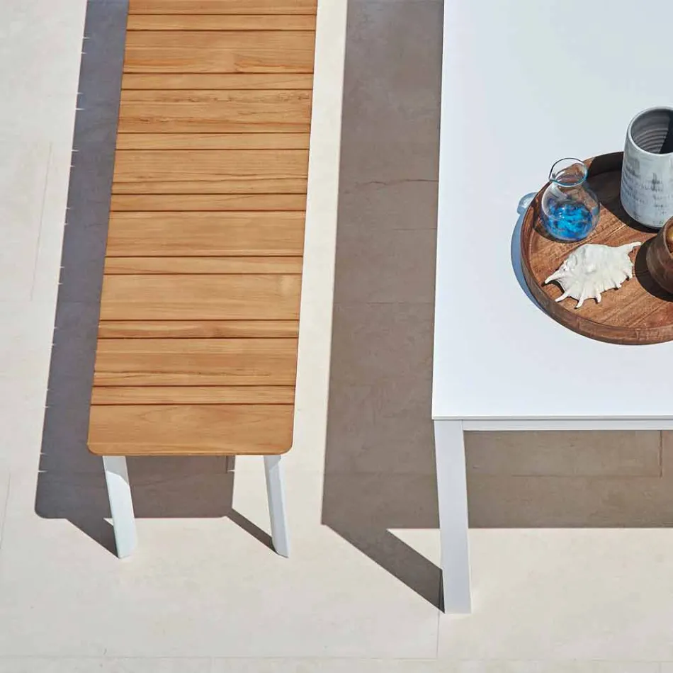 Panca da esterno Varaschin System in alluminio verniciato di design Viadurini