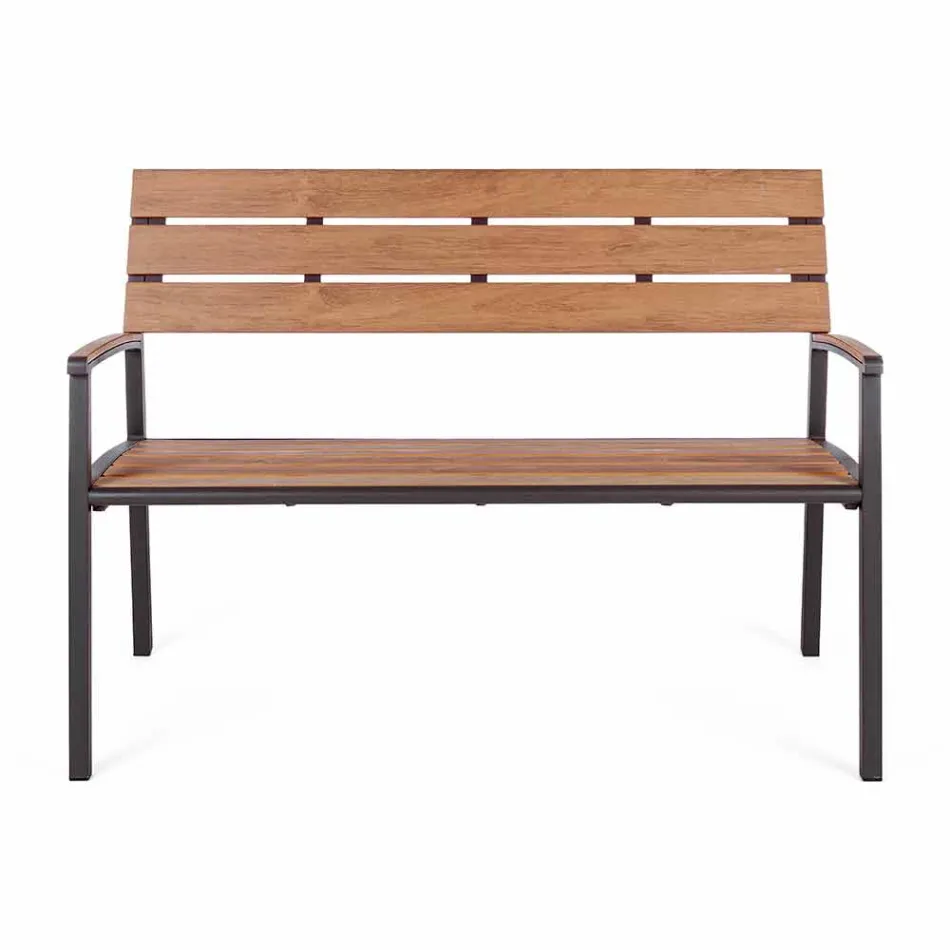 Panca da Giardino con Struttura in Alluminio Antracite, Homemotion - Isotta Viadurini