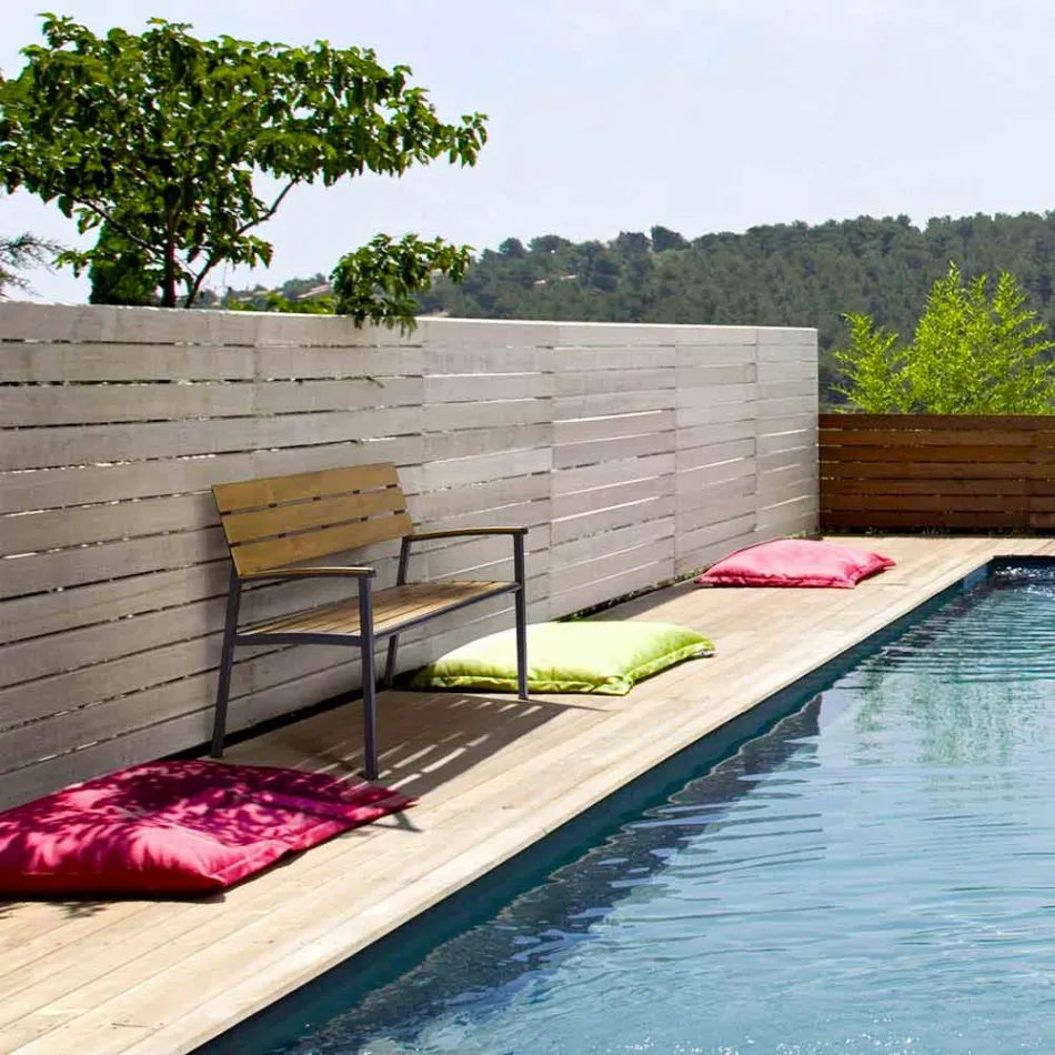 Panca da Giardino con Struttura in Alluminio Antracite, Homemotion - Isotta Viadurini