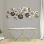 Panca in Ferro Oro con Seduta Imbottita e Rivestita in Tessuto - Alchimia Viadurini