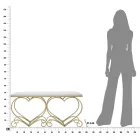Panca in Ferro Oro con Seduta Imbottita e Rivestita in Tessuto - Alchimia Viadurini
