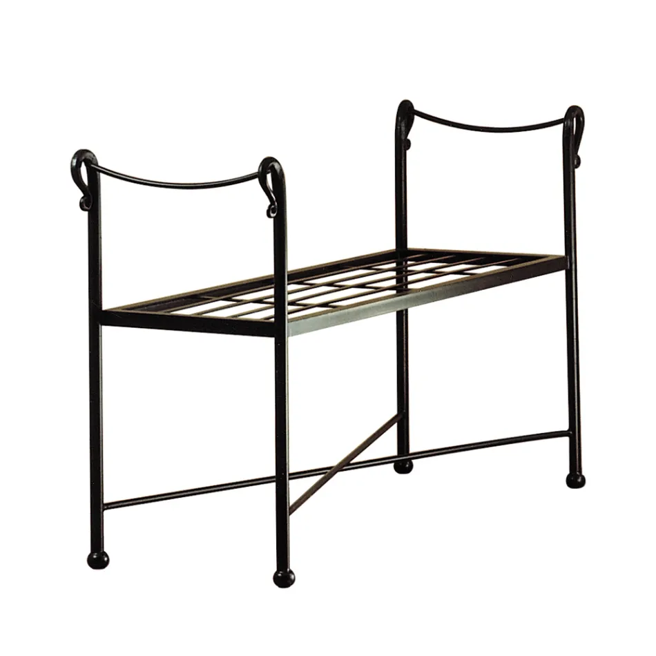 Panca in Ferro Tubolare in Diverse Finiture Realizzata in Italia - Praga Viadurini