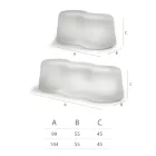 Panca Luminosa da Esterno Ondulata in Polietilene Made in Italy - Brenda Viadurini