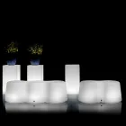 Panca Luminosa da Esterno Ondulata in Polietilene Made in Italy - Brenda Viadurini