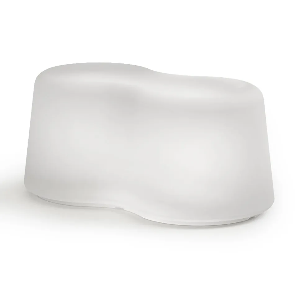 Panca Luminosa da Esterno Ondulata in Polietilene Made in Italy - Brenda Viadurini