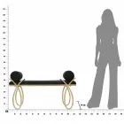 Panca Rettangolare di Design Moderno in Ferro, MDF e Tessuto - Harding Viadurini