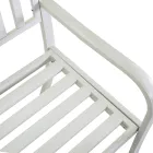 Panchina da Esterno Realizzata in Metallo con Tavolino a Scomparsa - Graffetta Viadurini