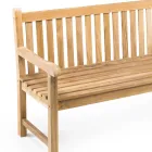 Panchina da Giardino in Teak Naturale di Varie Misure – Yggdrasil Viadurini