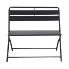 Panchina Pieghevole per il Giardino Realizzata in Metallo - Nastro Viadurini