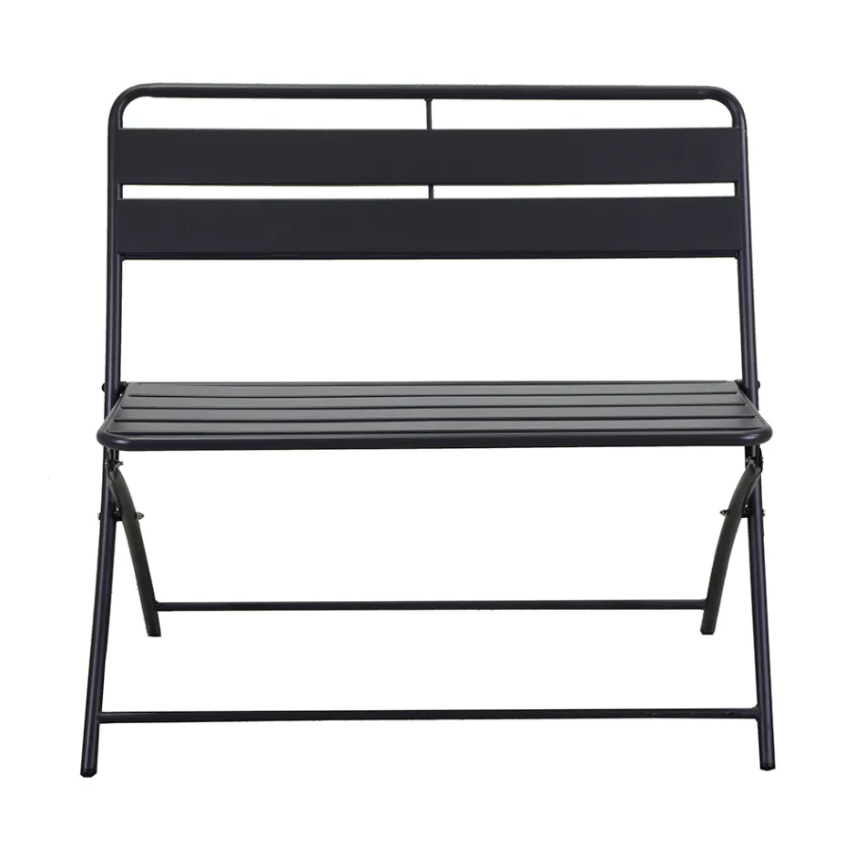 Panchina Pieghevole per il Giardino Realizzata in Metallo - Nastro Viadurini