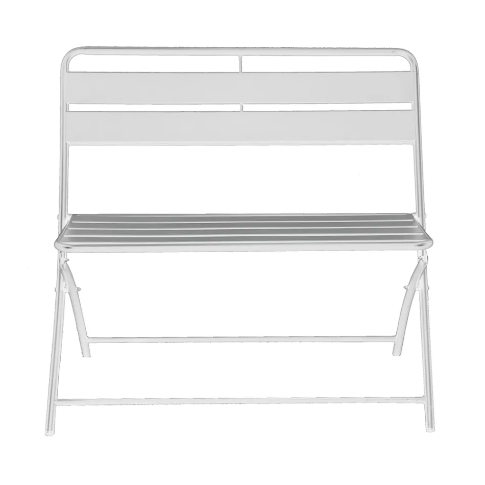 Panchina Pieghevole per il Giardino Realizzata in Metallo - Nastro Viadurini