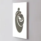 Pannello che Raffigura la Famiglia Inciso a Laser Made in Italy - Chiaki Viadurini