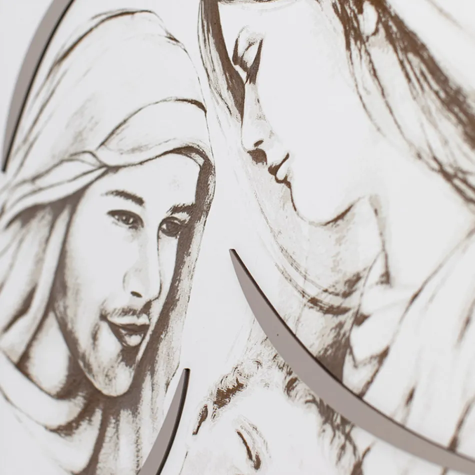 Pannello con la Famiglia Inciso a Laser Made in Italy - Micky Viadurini