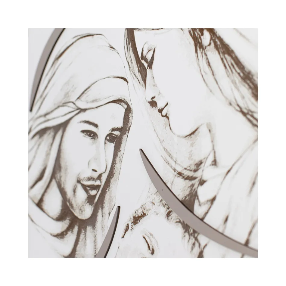 Pannello con la Famiglia Inciso a Laser Made in Italy - Micky Viadurini