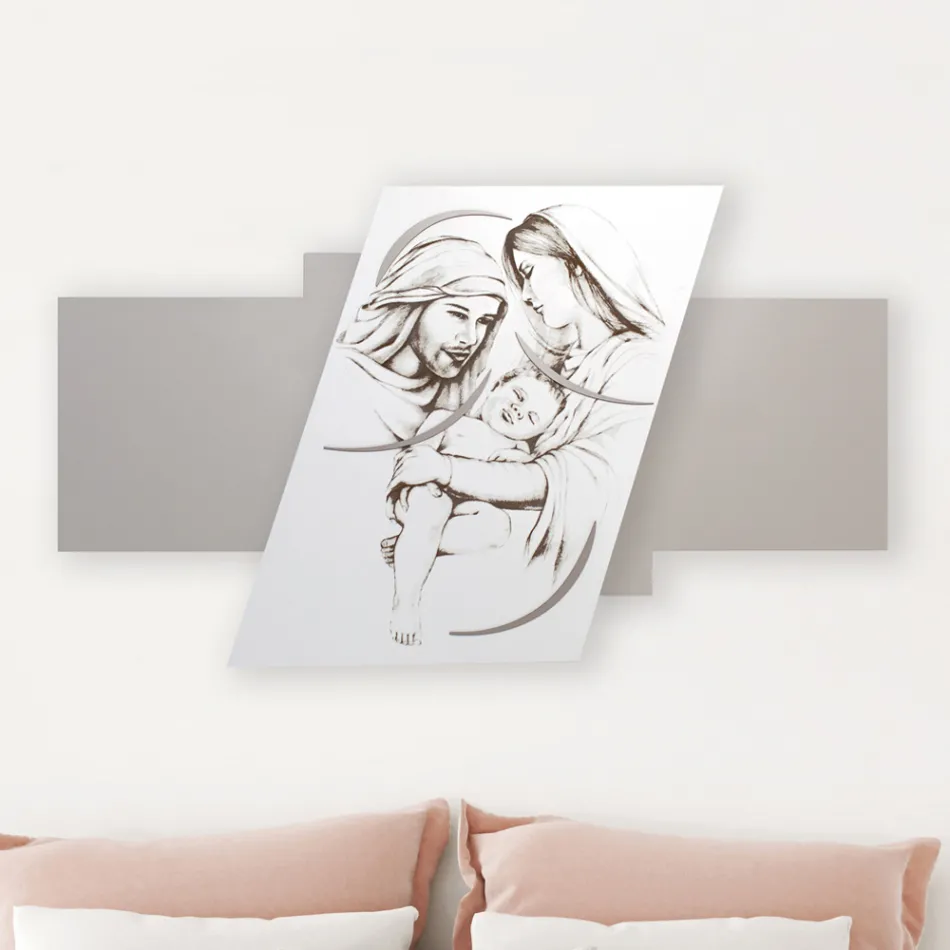 Pannello con la Famiglia Inciso a Laser Made in Italy - Micky Viadurini